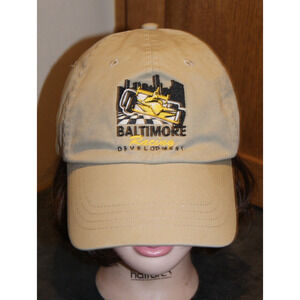 Vintage Indy Car Grand Prix Baltimore Racing Development Tan Hat Cap Casual Fit
